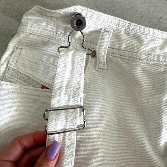 Diesel Authentic Denim White Overalls Women - Picture 8 of 11